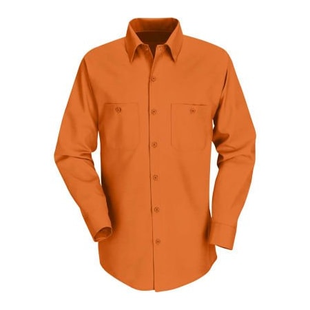 Vf Imagewear Red Kap Men's Industrial Work Shirt Long Sleeve Orange Long-L SP14 SP14ORLNL